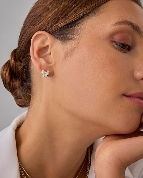 Bow Motif Oorbellen | Goud