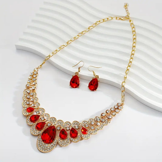 Maevina Crimselle Sieraad Set | Goud