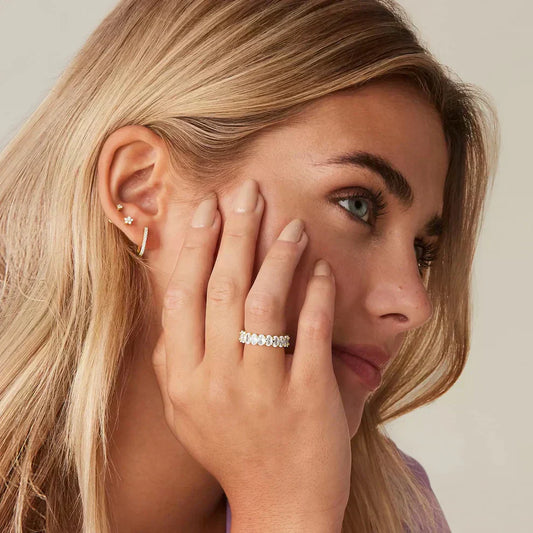 Antoinette Diamanten Simulant Gouden Ring