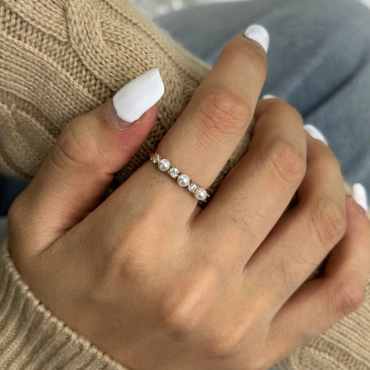 Keisha Diamanten Parel Ring
