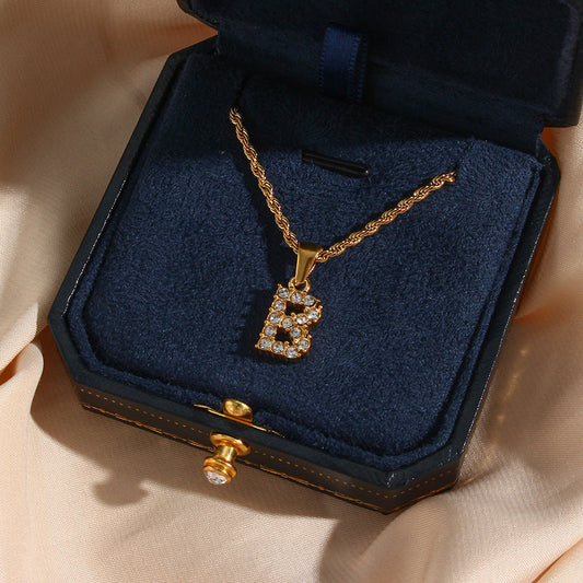 Maeve Letter Initiaal Diamanten Ketting