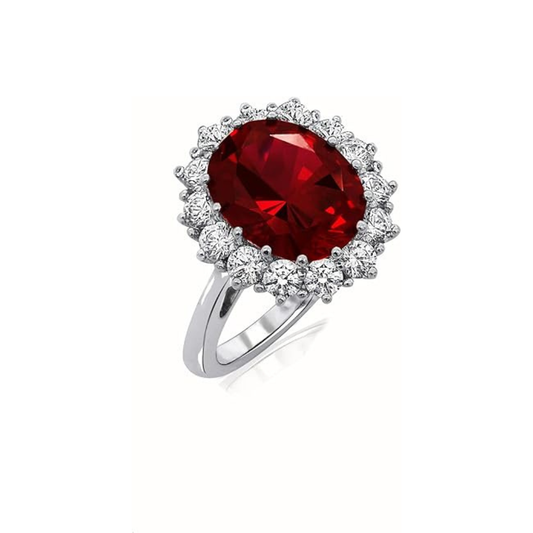 Scarlet Kroon Robijnen Ring | Witgoud