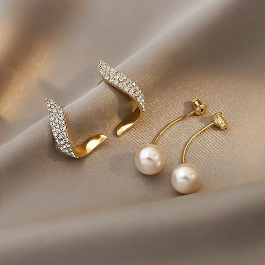 Chic Gouden Parel Druppel Oorbellen