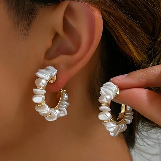 Chunky Parel Statement Oorbellen