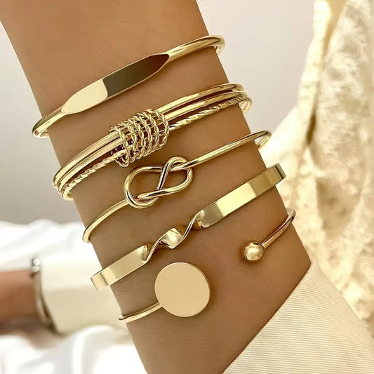 Knotted Elegance Armband Set | Goud