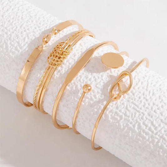 Knotted Elegance Armband Set | Goud