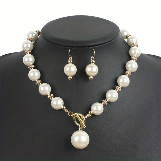 Chunky Parel Statement Ketting Set