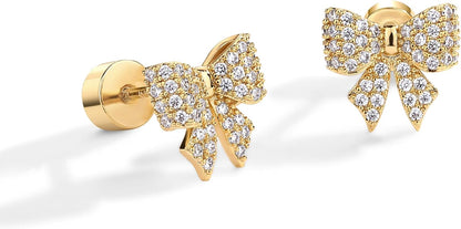 Bow Motif Oorbellen | Goud