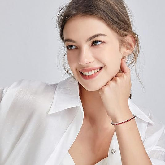 Robijnen Tennisarmband | Witgoud