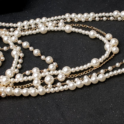 Boho Meerlaagse Parel Statement Set