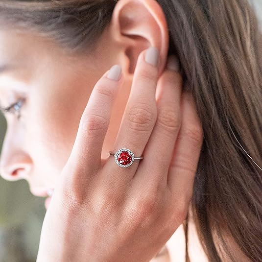 Crimson Glow Promise Robijnen Ring | Witgoud