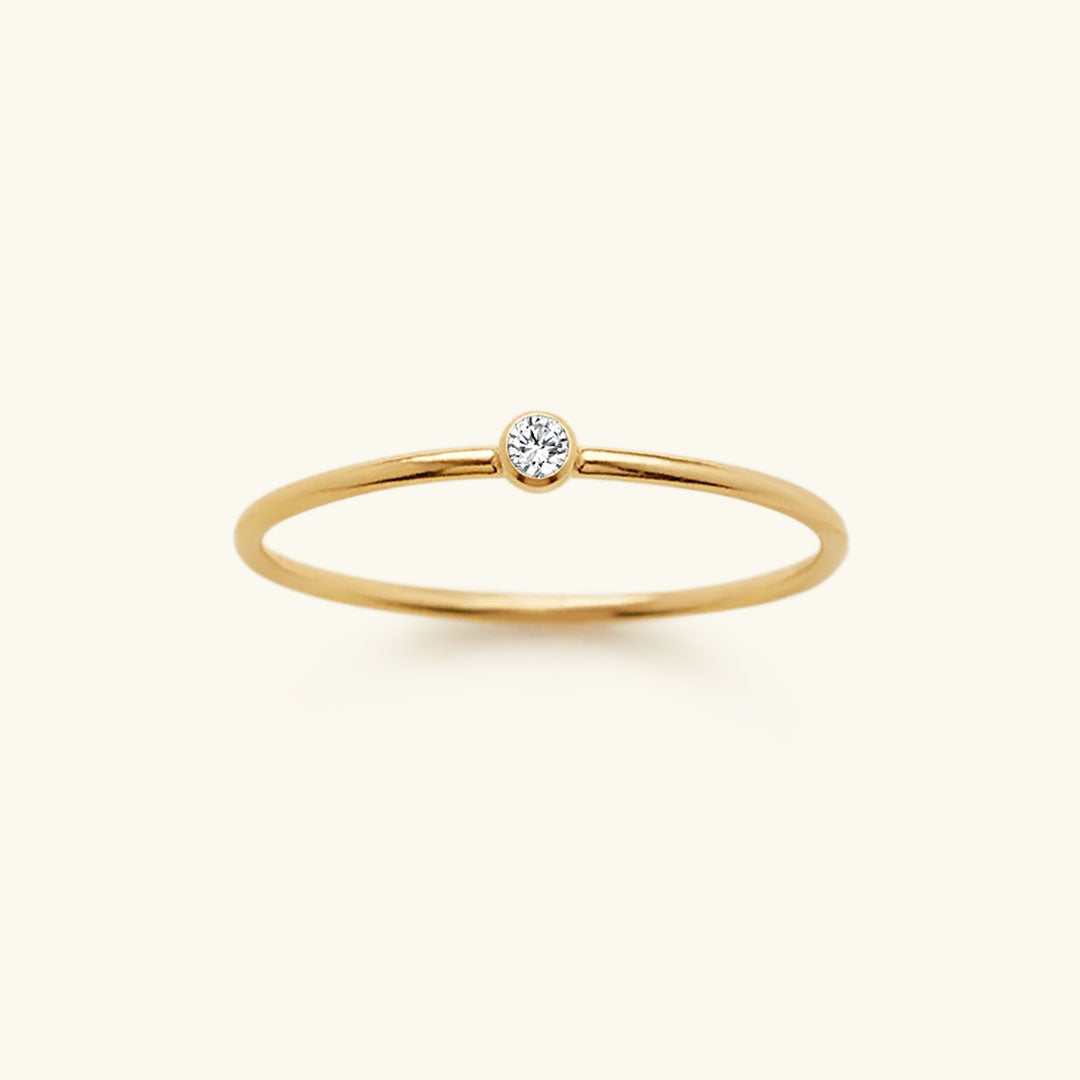 Amelia Geboortesteen Stacker Ring