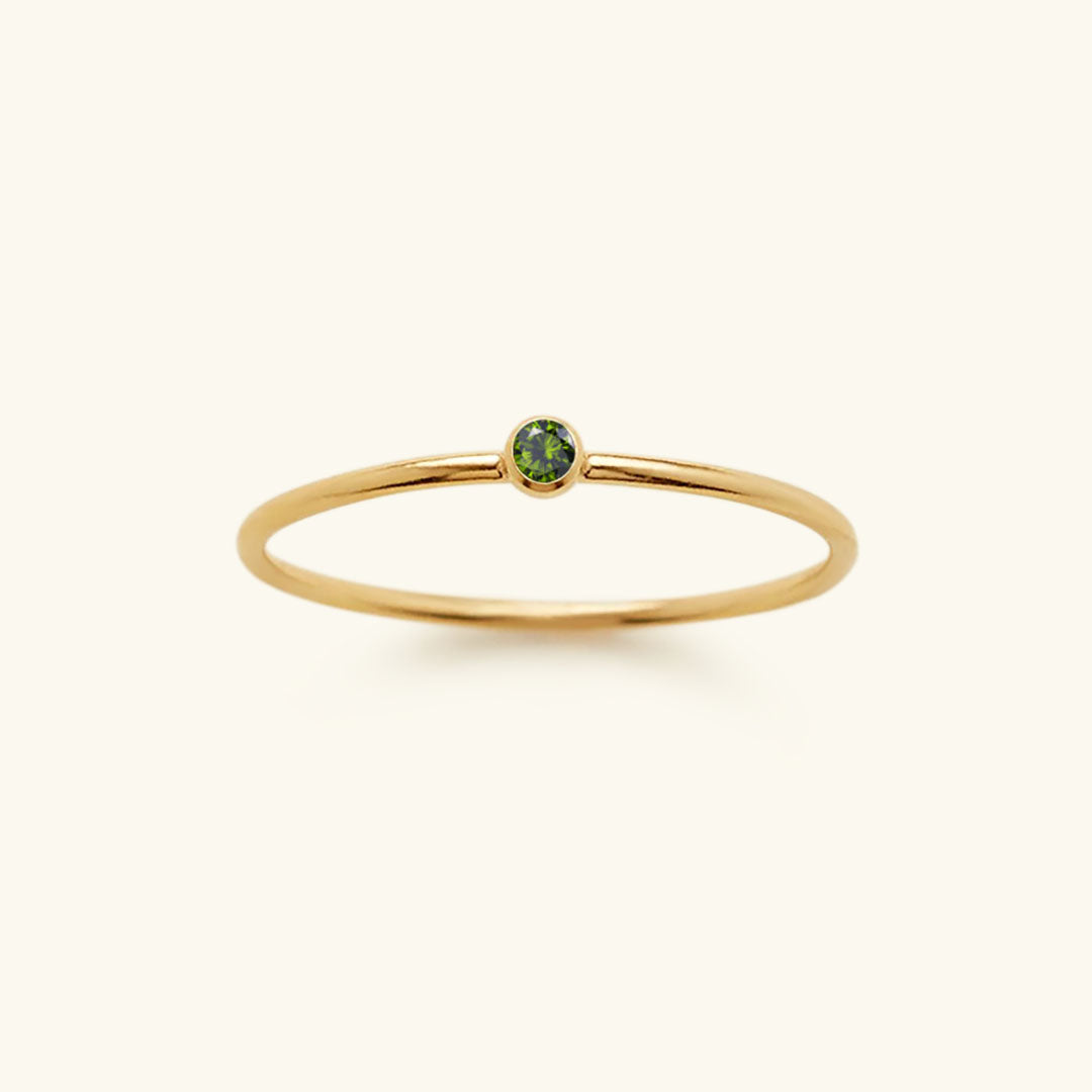Amelia Geboortesteen Stacker Ring