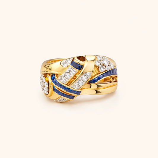 Gouden Vintage Zirkonia Ring