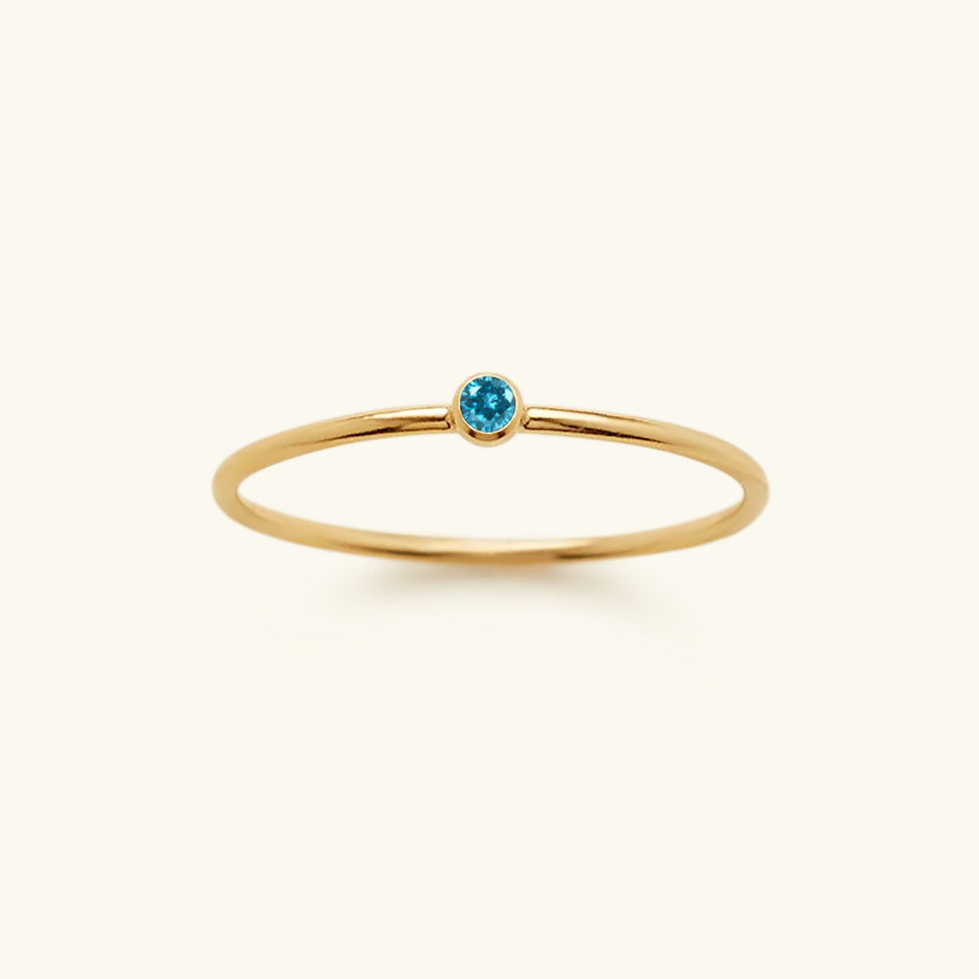 Amelia Geboortesteen Stacker Ring