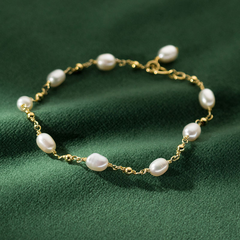 Barokke Parel Strand Armband