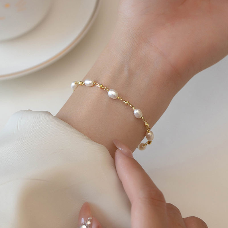 Barokke Parel Strand Armband