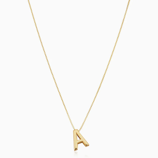 Liefde letter Initiaal Ketting | Goud