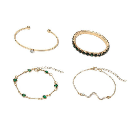 Gouden Smaragden Armband Set