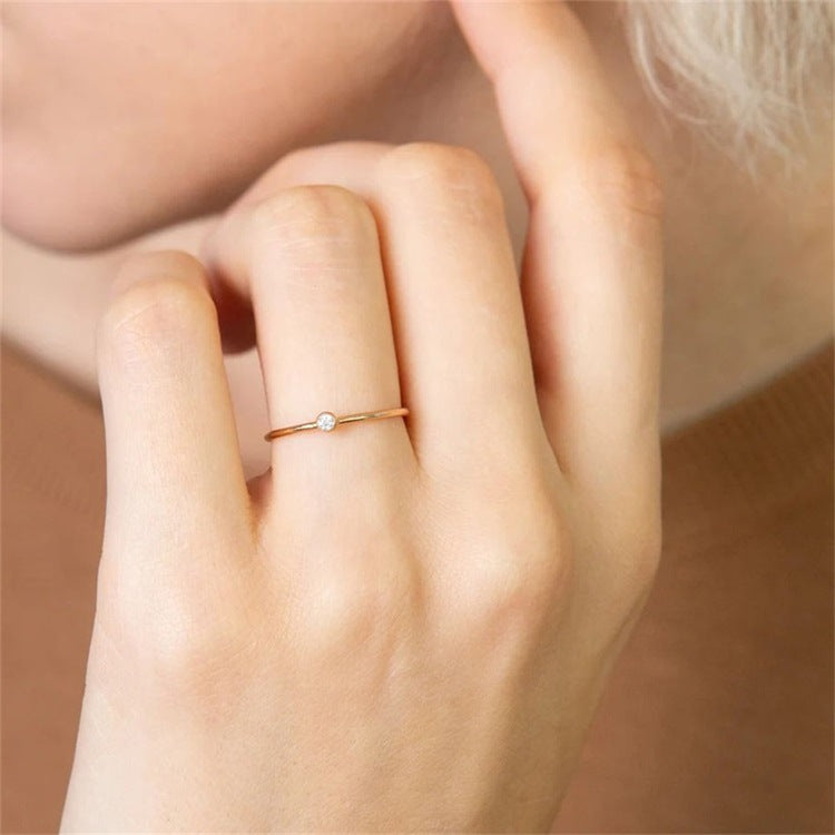 Amelia Geboortesteen Stacker Ring
