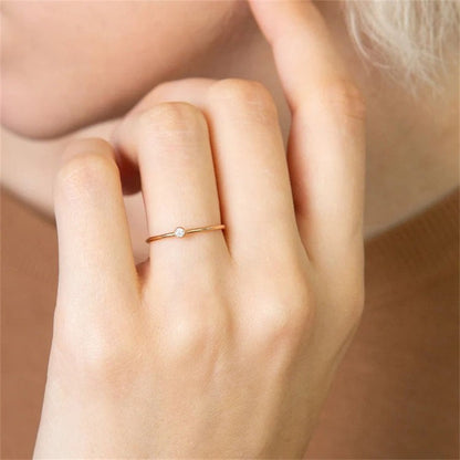 Amelia Geboortesteen Stacker Ring
