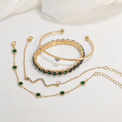 Gouden Smaragden Armband Set