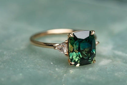 Gouden Smaragden Solitaire Ring