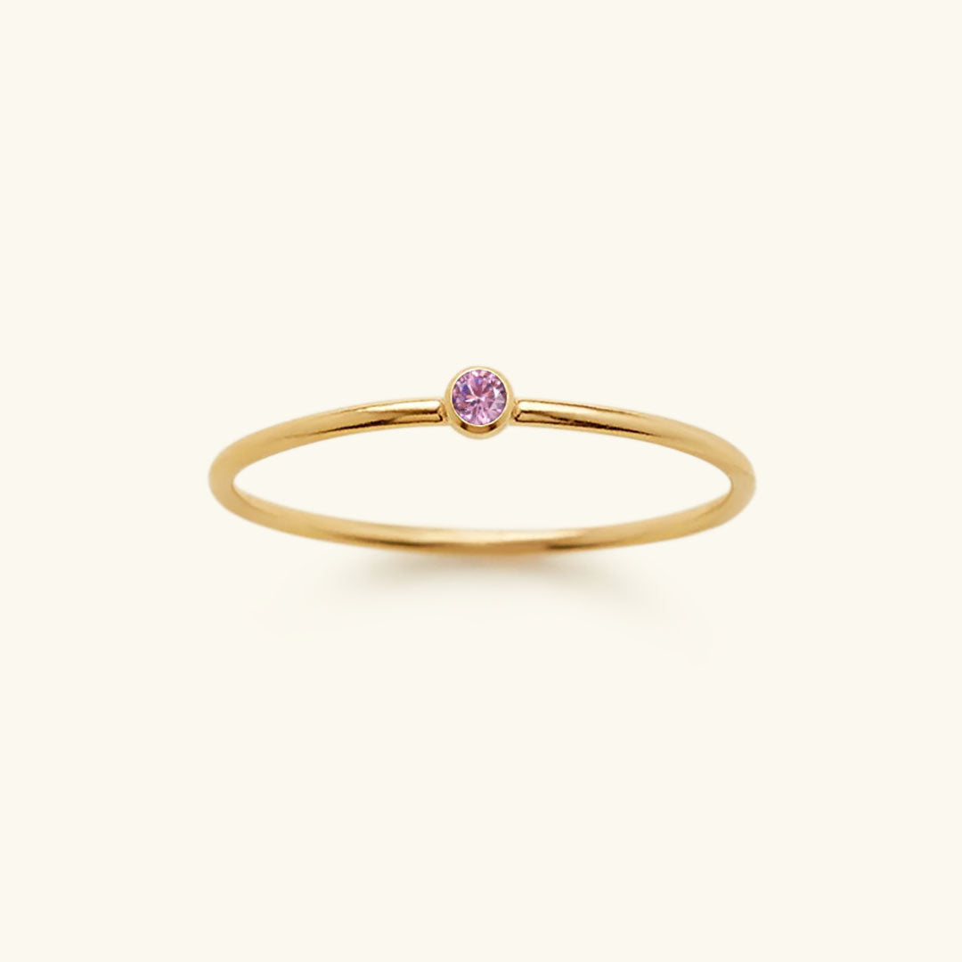 Amelia Geboortesteen Stacker Ring
