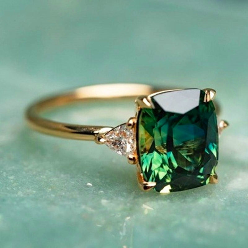 Gouden Cushion Solitaire Ring