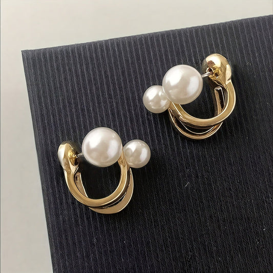 Double Parel Statement Oorbellen