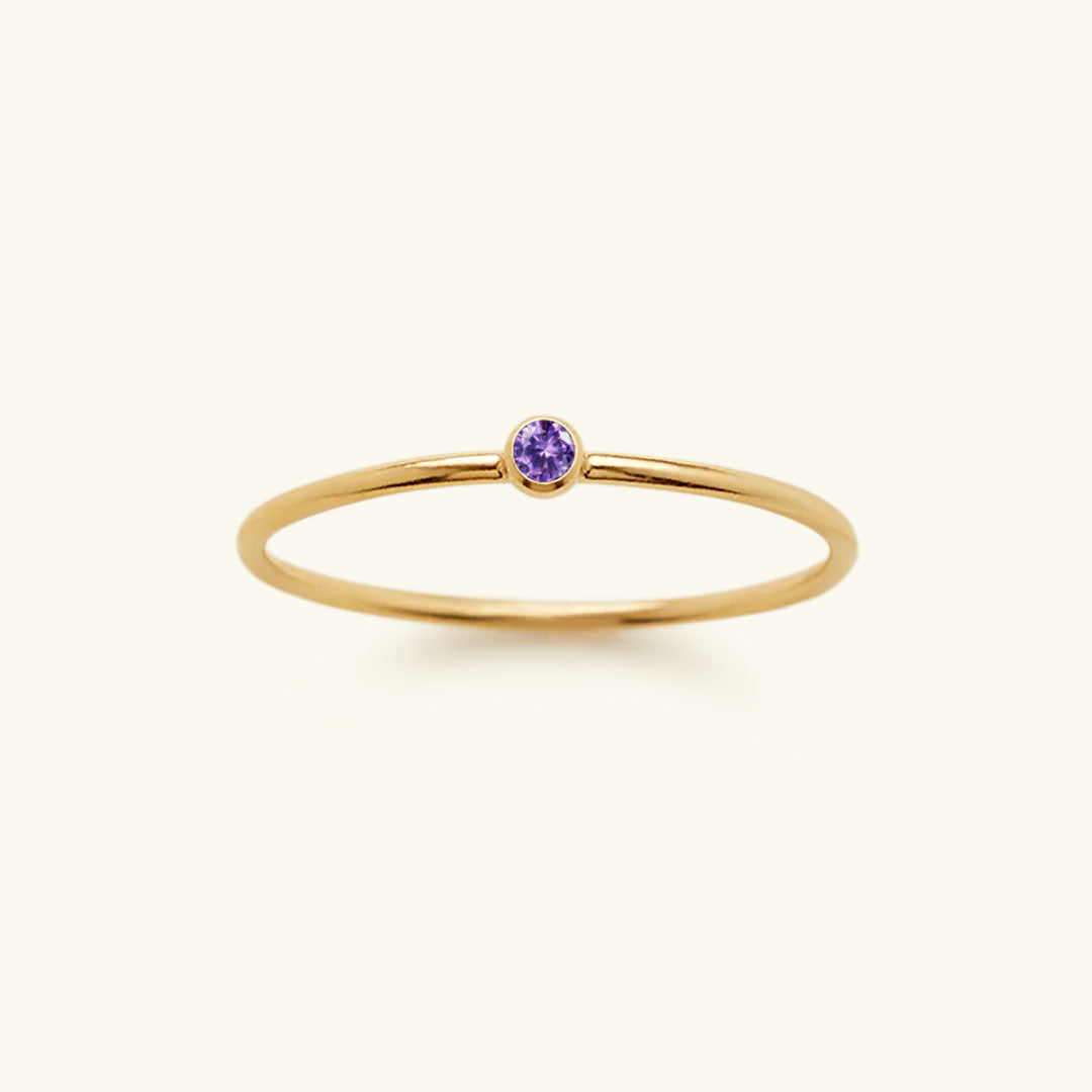 Amelia Geboortesteen Stacker Ring