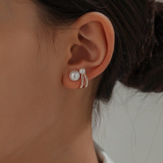Double Parel Statement Oorbellen