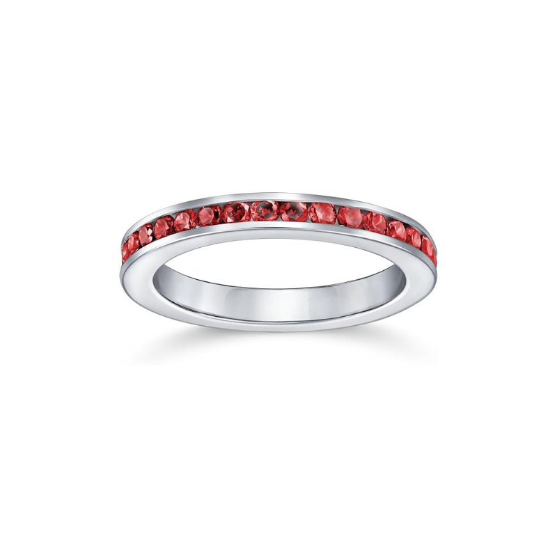 Robijnen Eeuwigheid Band Ring | Witgoud