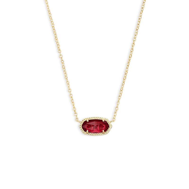 Klassieke Ovale Robijnen Ketting | Goud