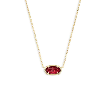 Klassieke Ovale Robijnen Ketting | Goud