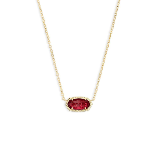 Klassieke Ovale Robijnen Ketting | Goud