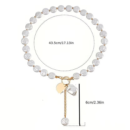 Barokke Parel Toggle Ketting