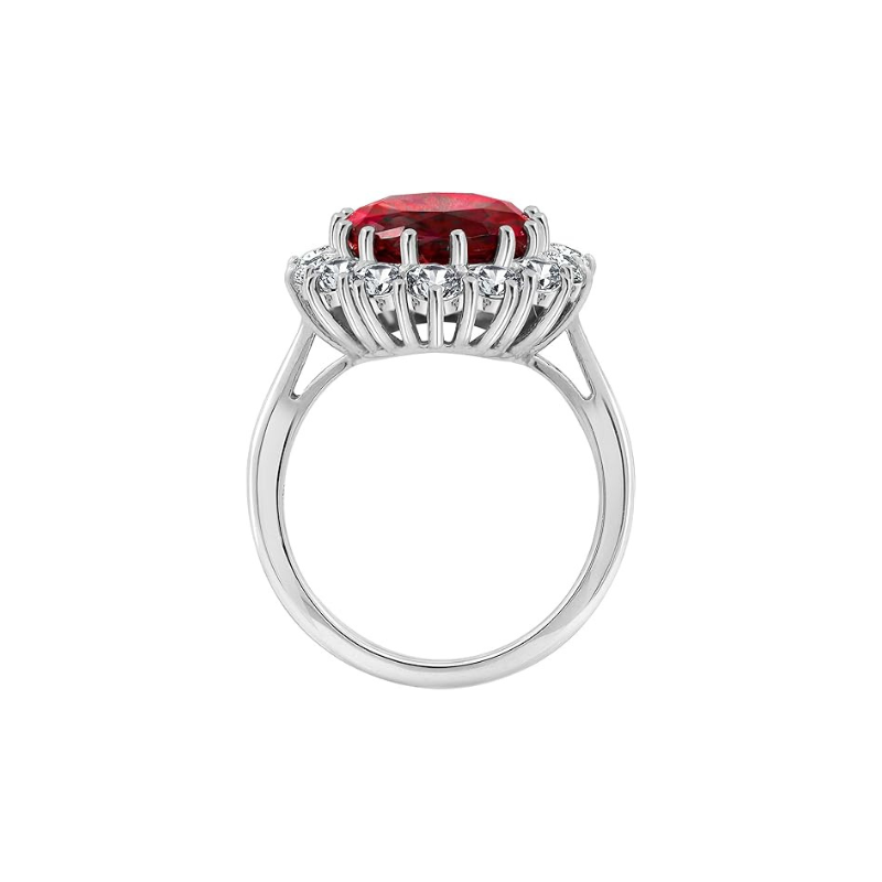 Scarlet Kroon Robijnen Ring | Witgoud