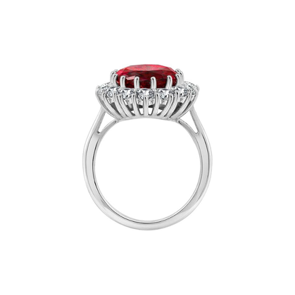 Scarlet Kroon Robijnen Ring | Witgoud
