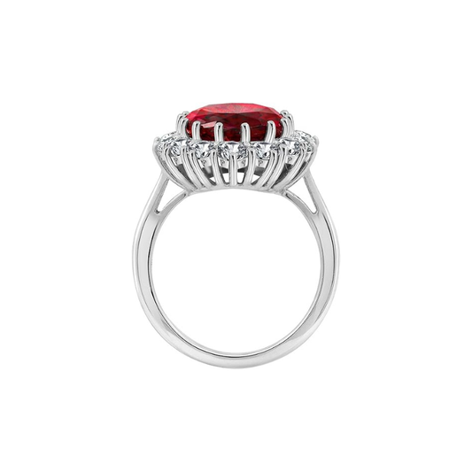 Scarlet Kroon Robijnen Ring | Witgoud