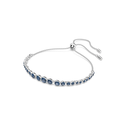 Ronde Slijpvorm Saffieren Tennisarmband | Witgoud