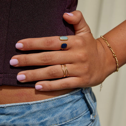 Gouden Minimalistische Wikkel Ring