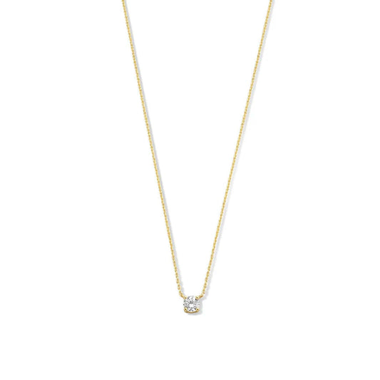 Cléa Moissanite Steen Ketting | Goud