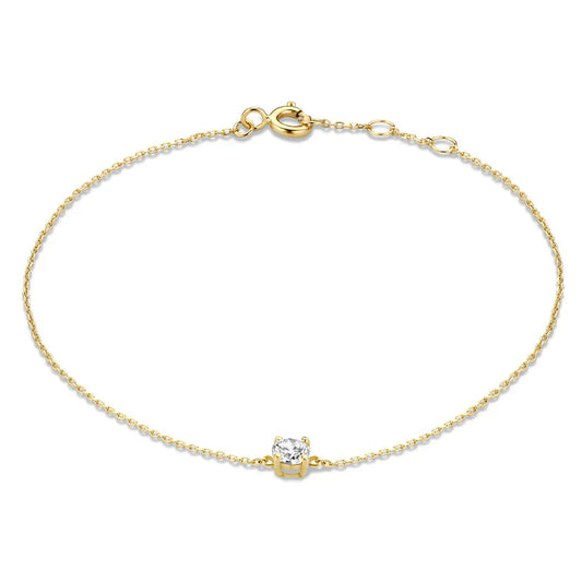 Cléa Moissanite Steen Armband | Goud