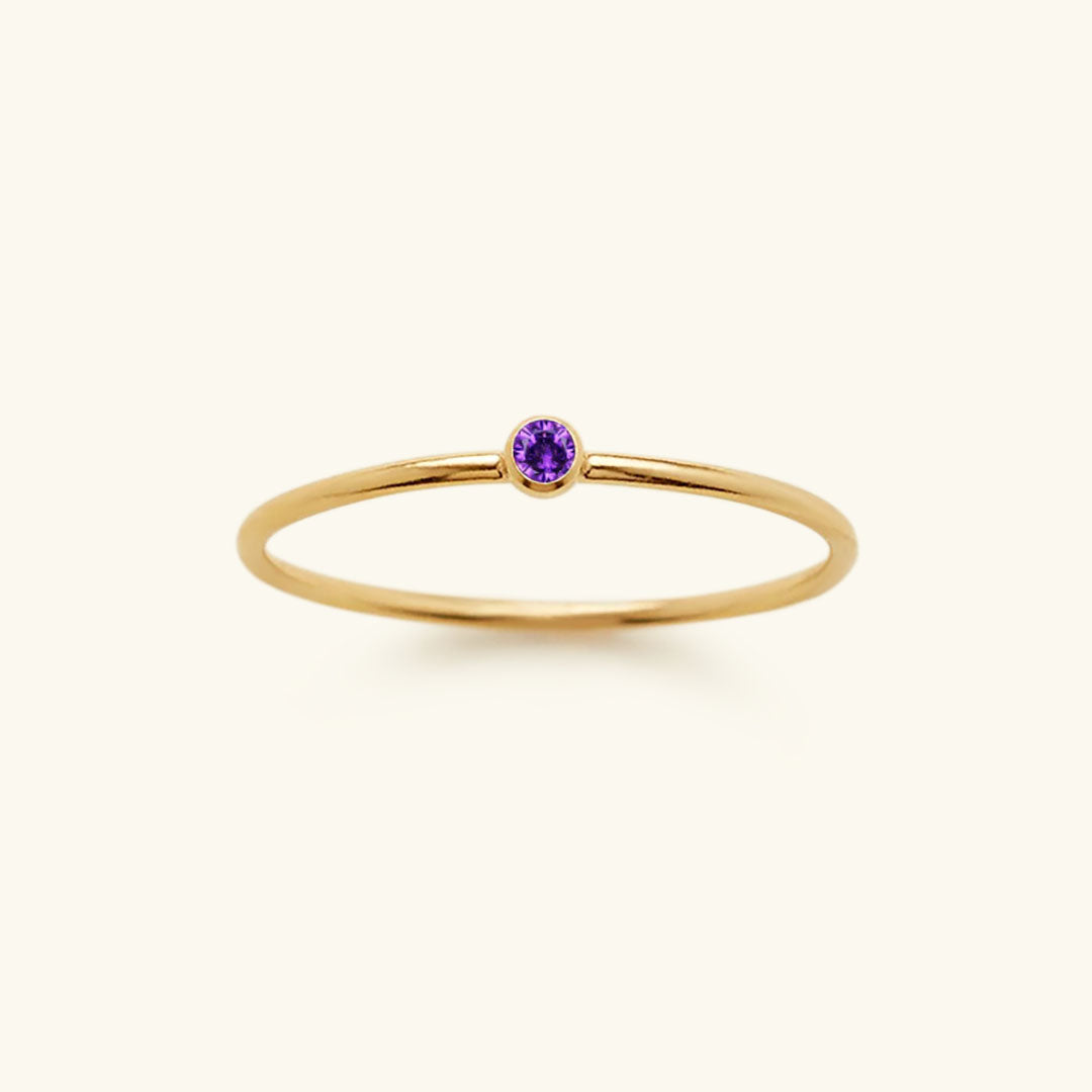 Amelia Geboortesteen Stacker Ring