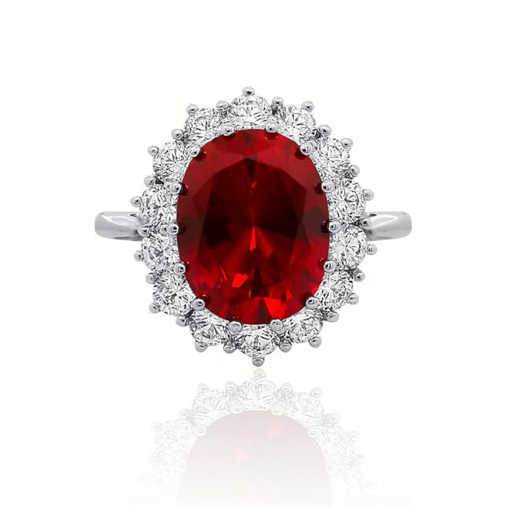 Scarlet Kroon Robijnen Ring | Witgoud