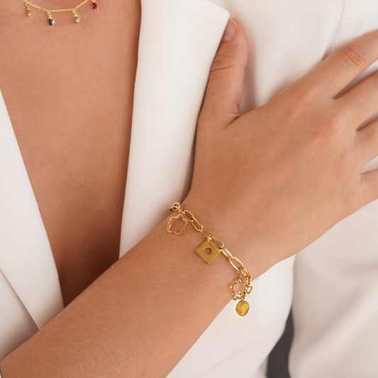 Geluks Daisy Bedelarmband