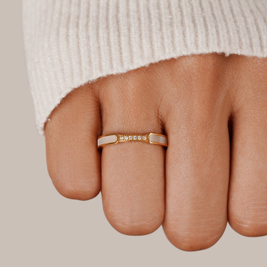 Gouden Inleg Band Ring